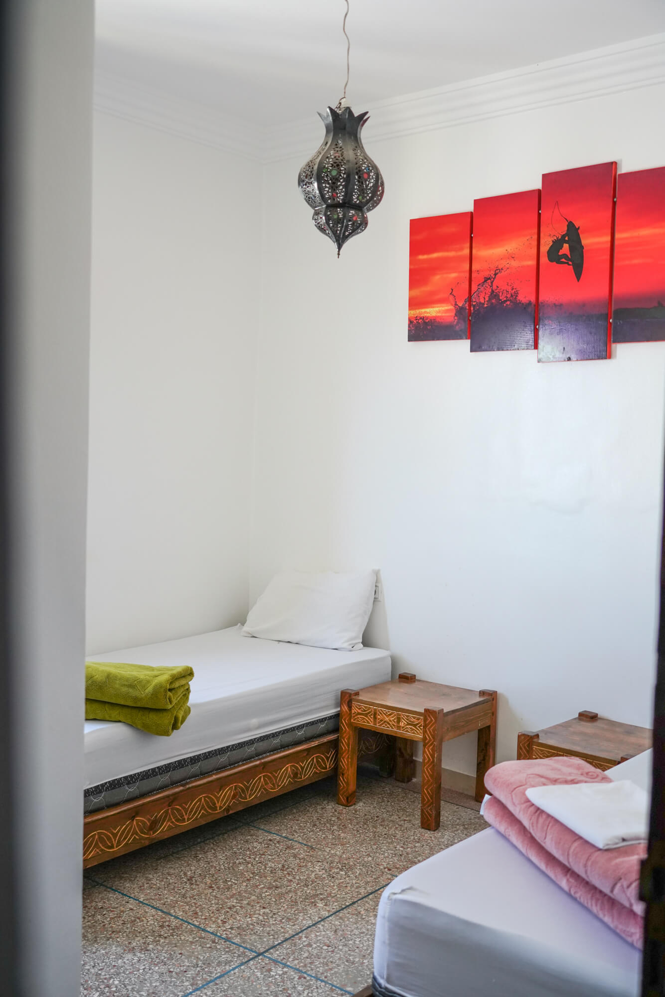 Pokój dwuosobowy dla uczestników surf campu